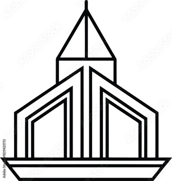 Obraz Minimal vector form with strong architectural rhythm