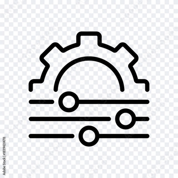 Obraz System settings and adjustments symbol. Vector icon design.