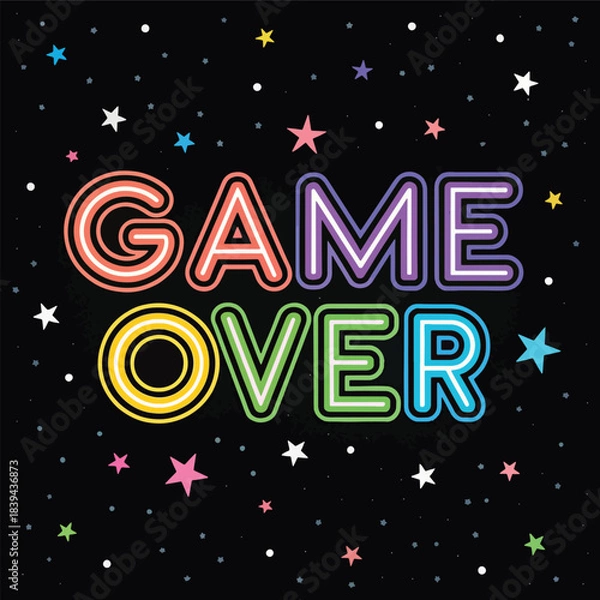 Fototapeta Game over background vector