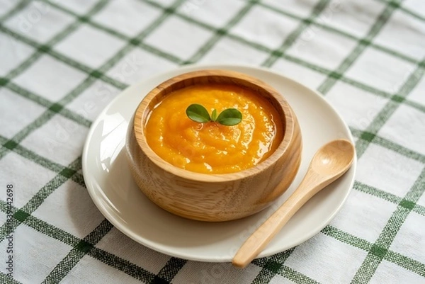 Obraz pumpkin soup with croutons