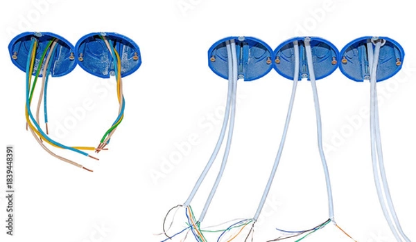Fototapeta  Wiring electrical outlets