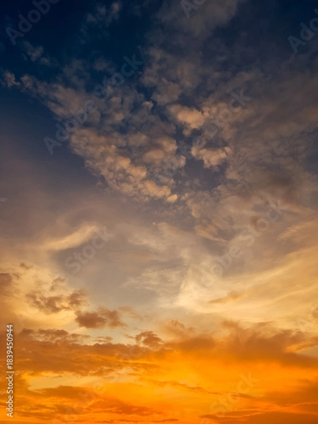 Obraz Scenic Orange Cloudscape at Sunset