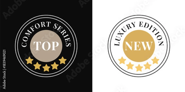 Obraz stamps vector for product packaging design element, print design