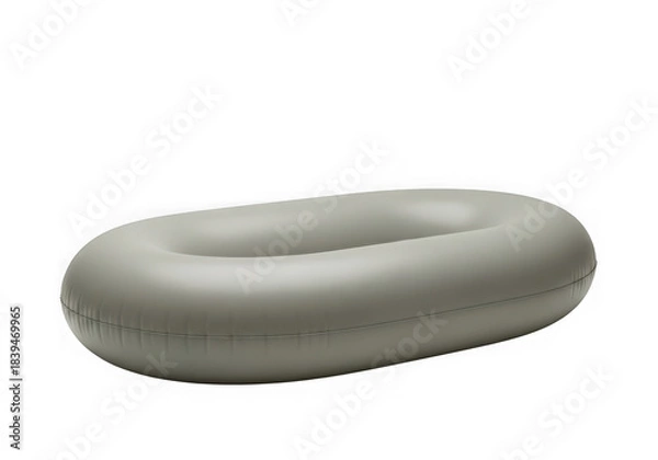 Fototapeta Inflatable oval air cushion isolated on transparent background