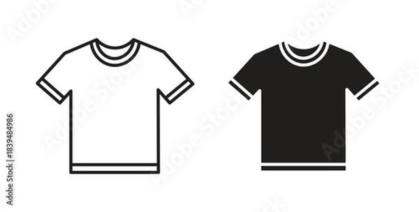 Obraz T shirt icons silhouettes. Vector elements for design.
