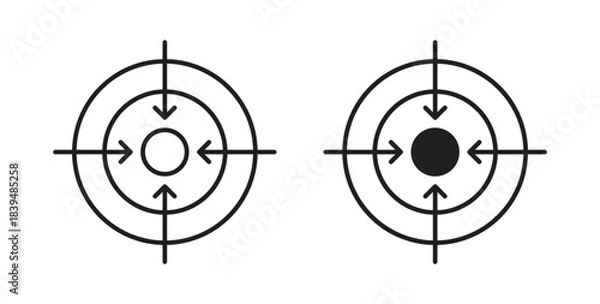 Obraz Target icons silhouettes. Vector elements for design.