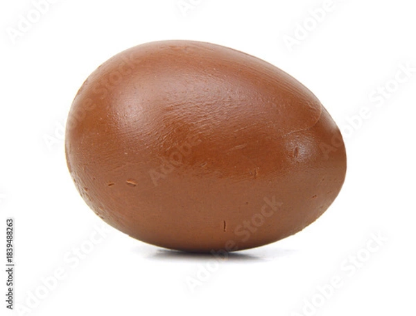 Obraz Cracked chocolate egg, isolated on white