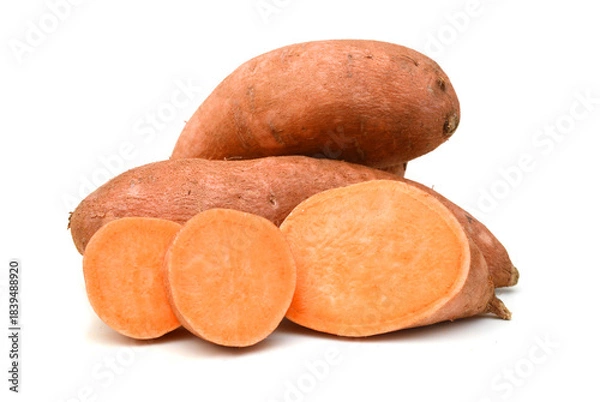 Obraz Sweet potato on the white background