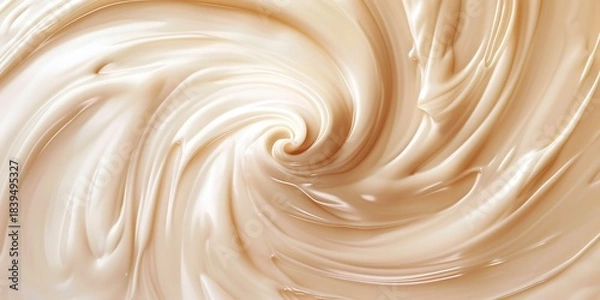 Obraz Creamy smooth texture with a gentle swirl pattern, evoking luxury and indulgence.