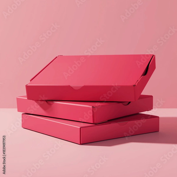 Obraz blank packaging red in pink box set
