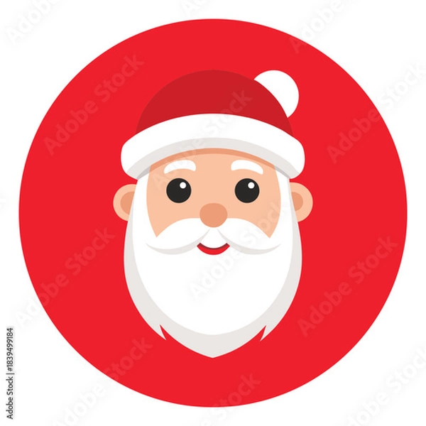 Obraz Clean minimalist santa claus logo design