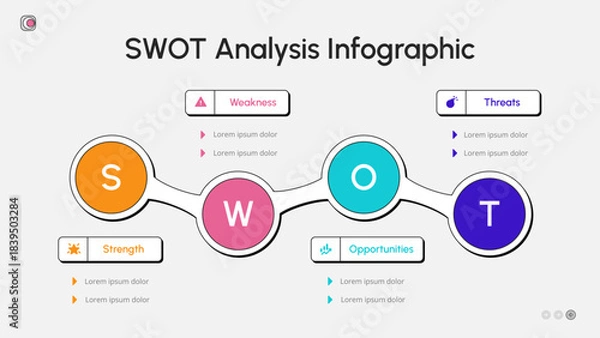 Fototapeta SWOT Analysis Infographic
