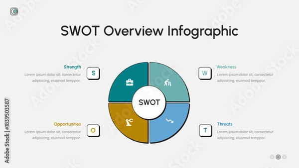 Fototapeta SWOT Overview Infographic