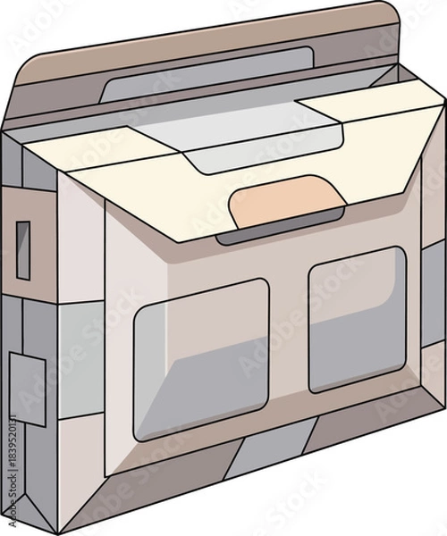 Obraz Vector illustration of a laser office printer, digital electronic peripheral device for business document printing and copying