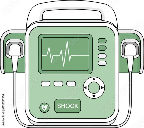 Obraz Digital blood pressure monitor equipment vector icon set with display screen symbol for electronic health design