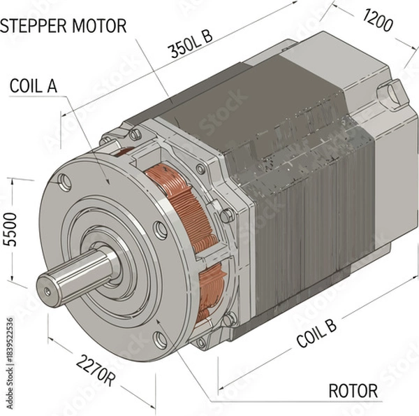 Obraz 3D render of a retro digital camera and computer electronics equipment