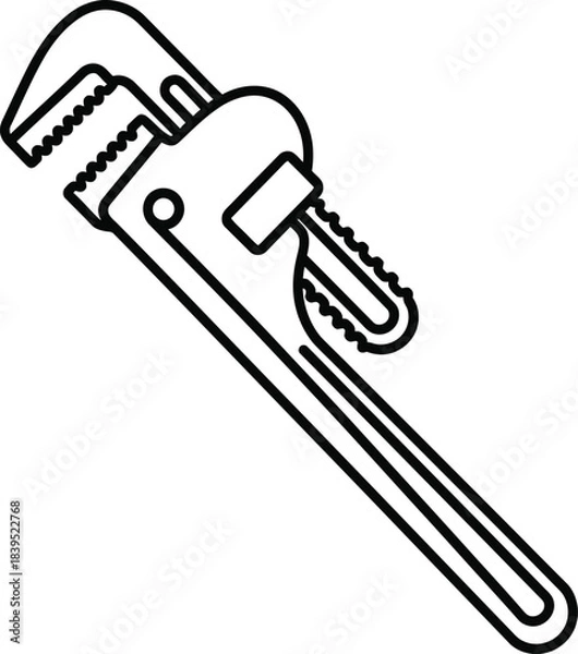 Obraz Vector illustration of a steel metal tool wrench and screwdriver with a security key concept sign