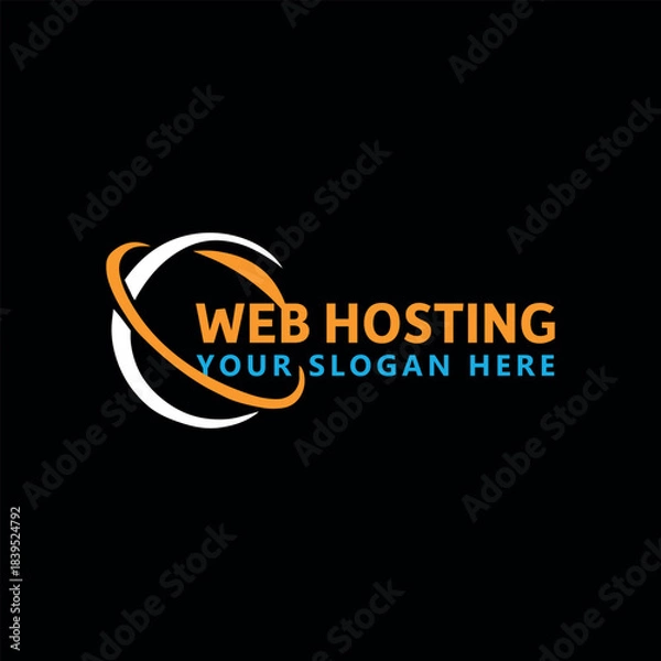 Obraz web hosting logo design vector