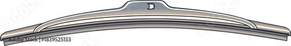 Obraz Windshield Wiper: This image features the sleek, curved blade of a windshield wiper, capturing its essential design and functionality.