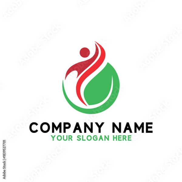 Obraz healthy wellness healing logo design vector