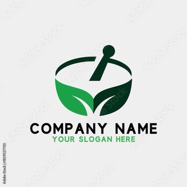 Obraz healthy wellness healing logo design vector