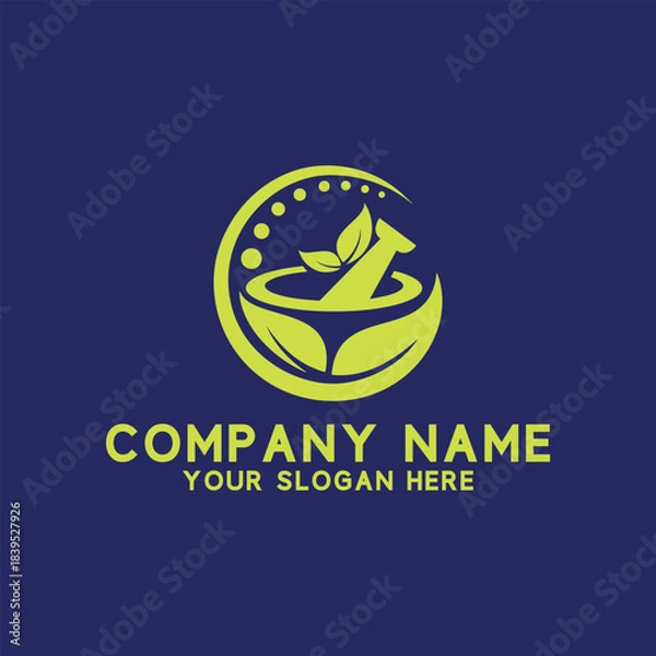 Obraz healthy wellness healing logo design vector