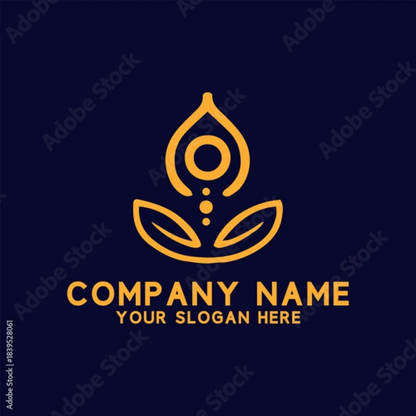 Obraz healthy wellness healing logo design vector