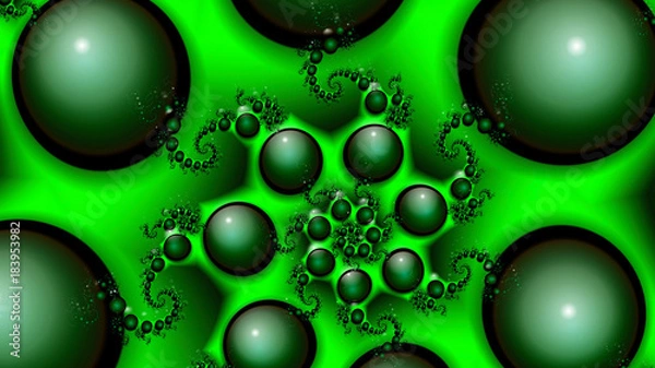 Fototapeta Chaos of spirals. 3D surreal illustration. Sacred geometry. Mysterious psychedelic relaxation pattern. Fractal abstract texture. Digital artwork graphic astrology magic