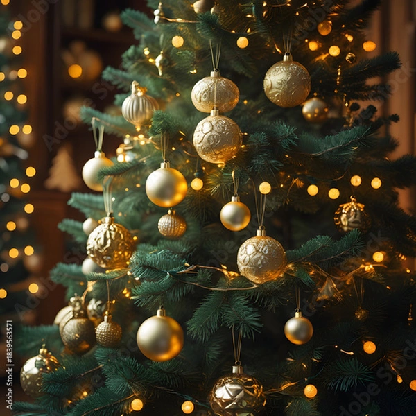 Obraz decorated Christmas Generative AI