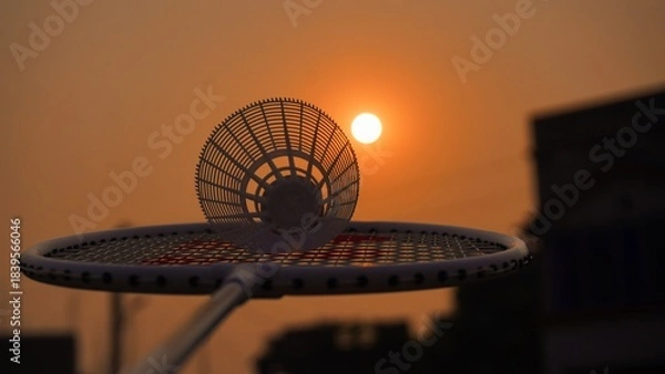 Obraz  badminton racket and shuttlecock