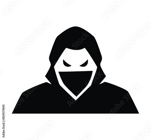 Obraz Abstract Hacker Hooded Mask logo