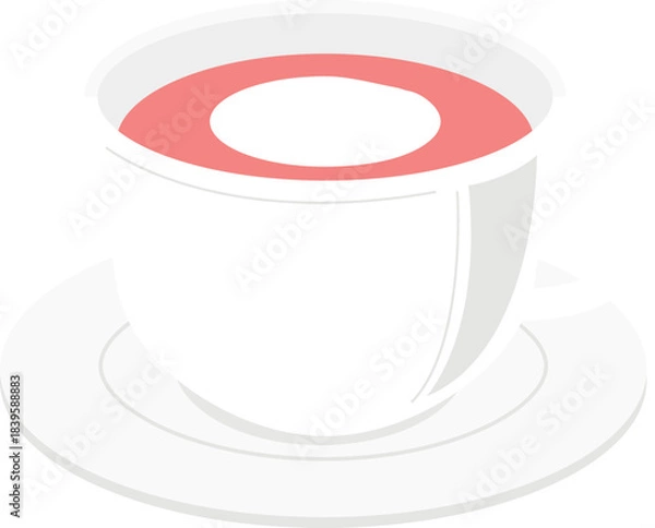 Obraz マグカップのストロベリーラテ