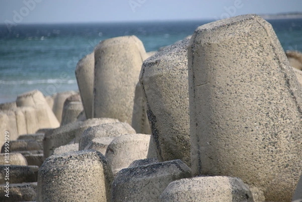 Fototapeta Sylt, Hörnum, Tetrapoden