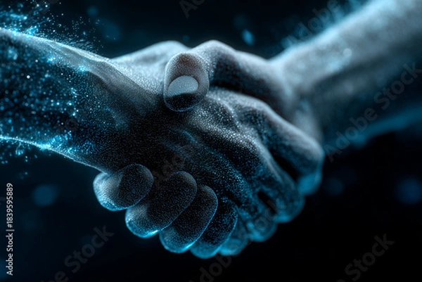 Obraz Digital Handshake