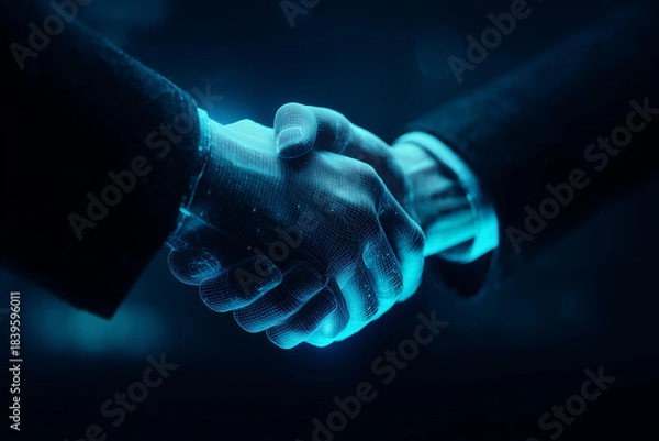Obraz Digital Handshake