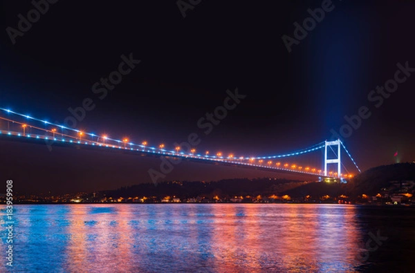 Fototapeta Bosphorus Bridge over Bosphorus strait.