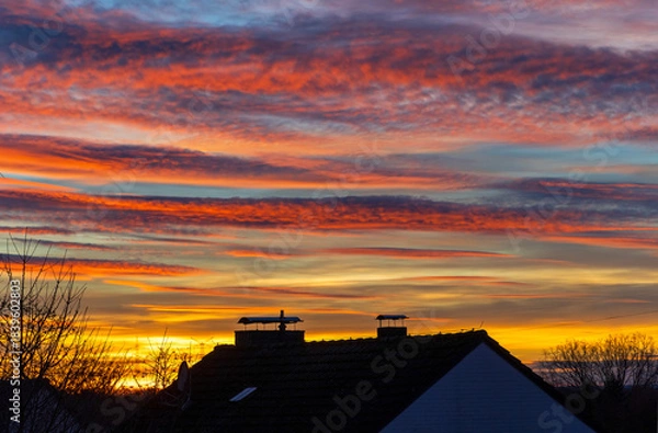 Obraz Bunter Sonnenuntergangs-Himmel