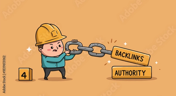 Fototapeta SEO Expert Breaking Backlinks Chain for Website Authority.