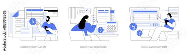 Obraz Business Expense, Billing Solutions abstract concept vector illustrations.