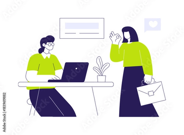 Obraz Client satisfaction abstract concept vector illustration.