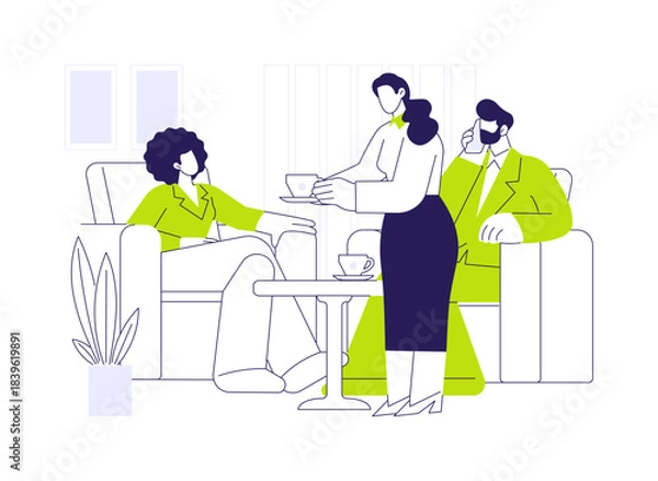 Obraz Customer-oriented company abstract concept vector illustration.