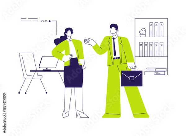 Obraz Corporate dress code abstract concept vector illustration.