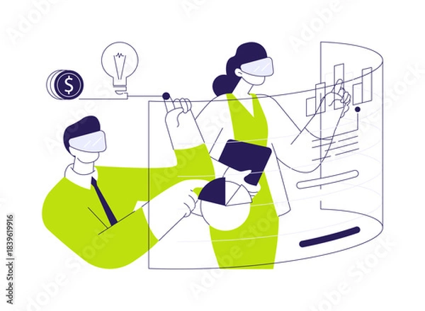 Obraz Business innovation abstract concept vector illustration.