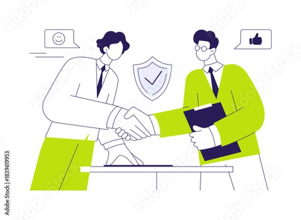 Obraz Trust abstract concept vector illustration.