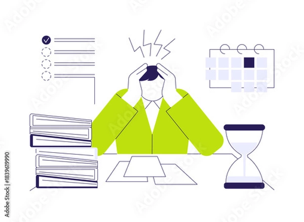 Obraz Project deadline abstract concept vector illustration.