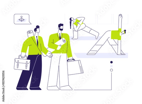 Obraz Wellness program abstract concept vector illustration.