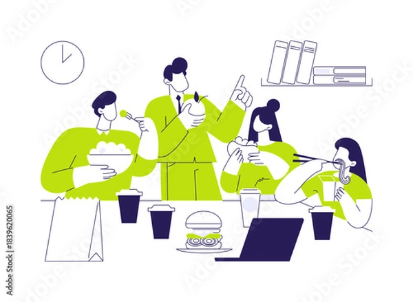 Obraz Meal allowance abstract concept vector illustration.