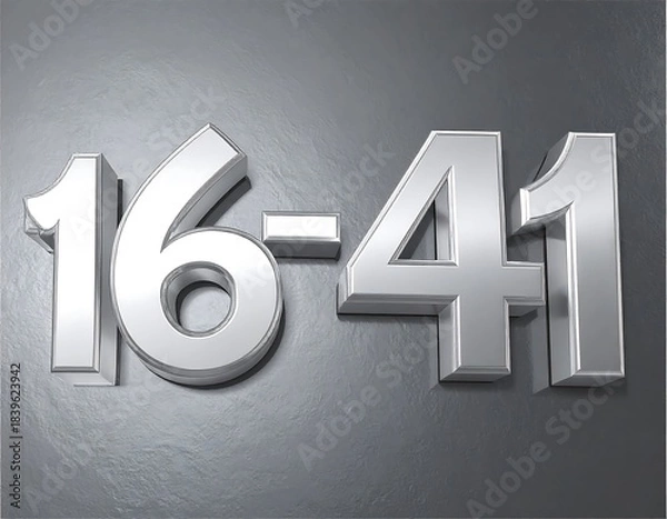 Obraz Silver 3D numbers