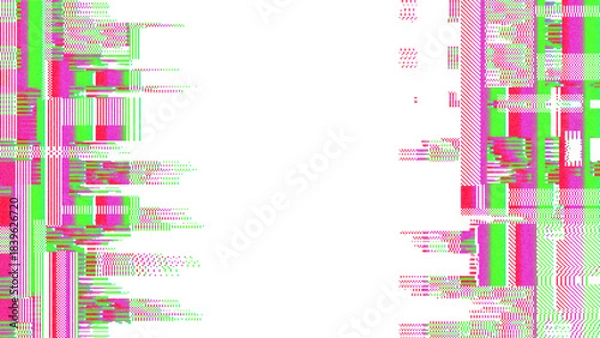 Obraz Glitch Art Colorful Pixel Stripes Background