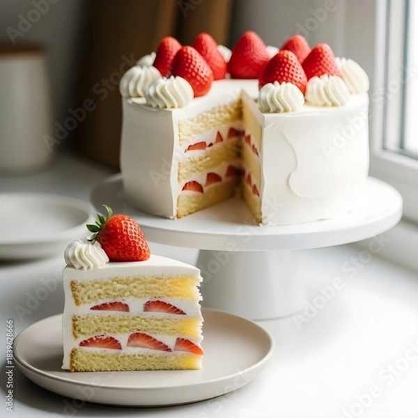 Obraz cake with strawberries